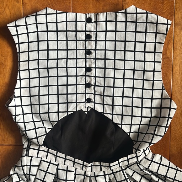 Forever 21 Plaid Holiday Party Dress Size M Sleeveless V-Neck Mini Grunge Preppy - Picture 5 of 12